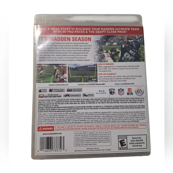 EA Sports Madden NFL 15 Ultimate Edition for PS3 - Red and Gray - Picture 4 of 4